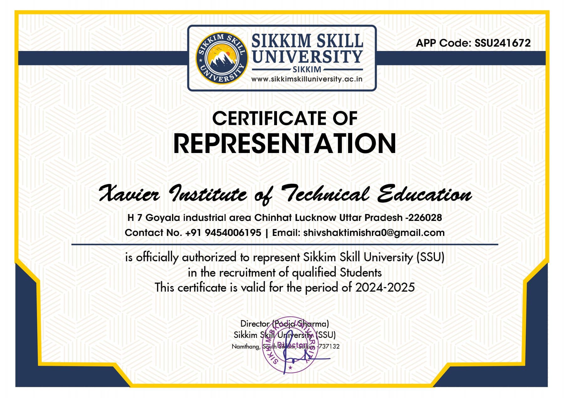 certificate